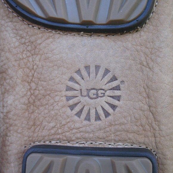 UGG Bel air Nubuck Leather Moc Toe Loafers In Chestnut Leather - Picture 13 of 13